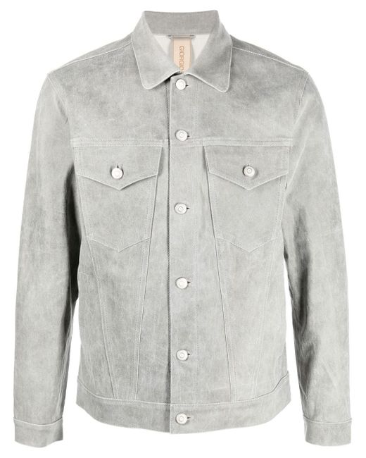 Giorgio Brato button-up leather jacket