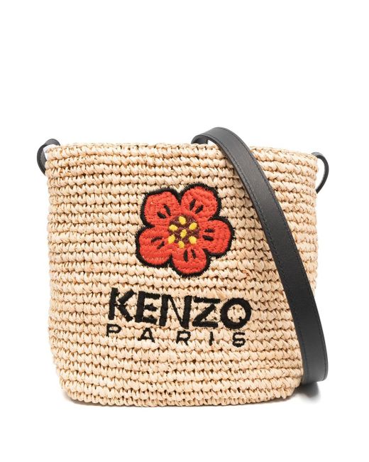 Kenzo Boke Flower straw crossbody bag