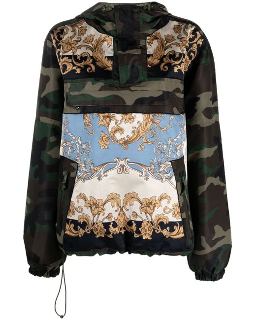 Antonio Marras pattern-panelled pullover hooded jacket