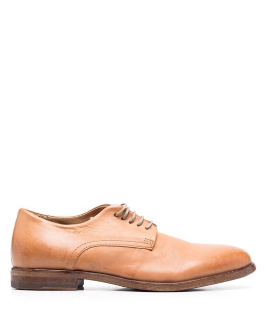 MoMa leather faded-effect brogues