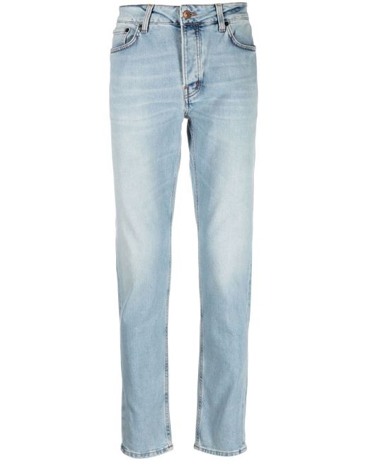Haikure light-wash slim-fit jeans
