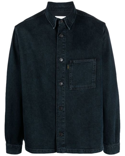 Haikure dark-wash denim shirt jacket