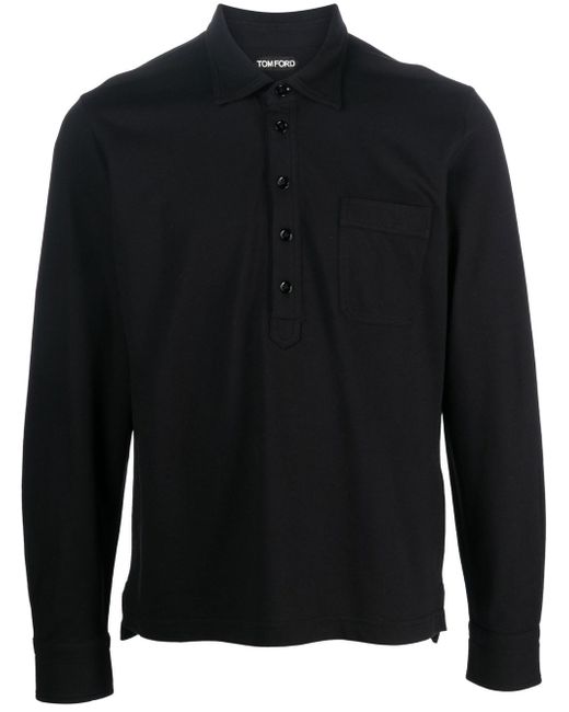 Tom Ford button-front long-sleeved polo shirt