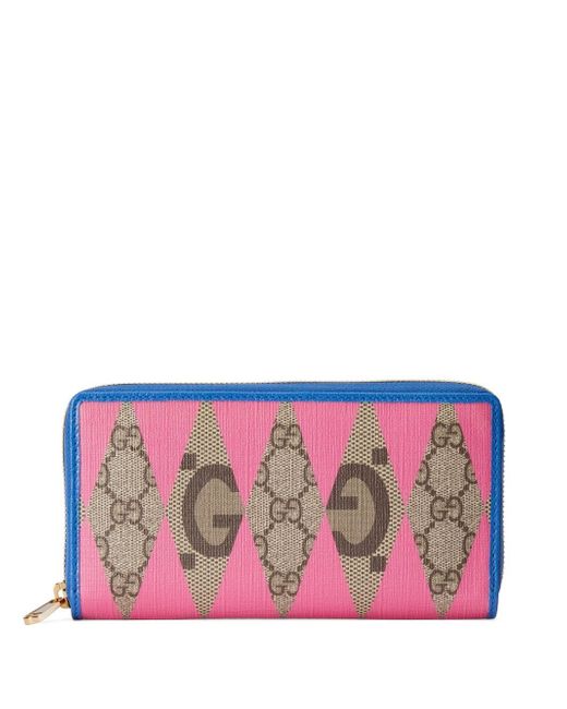 Gucci monogram zip-around wallet
