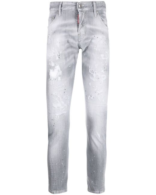 Dsquared2 mid-rise distressed skinny jeans