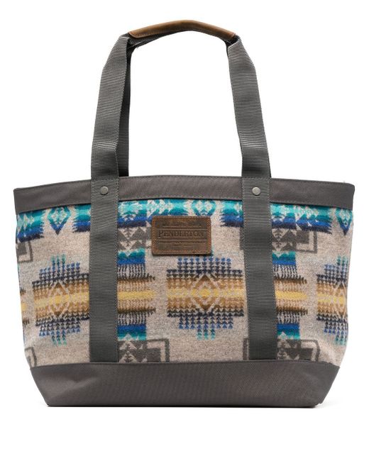 Pendleton patterned-jacquard tote bag