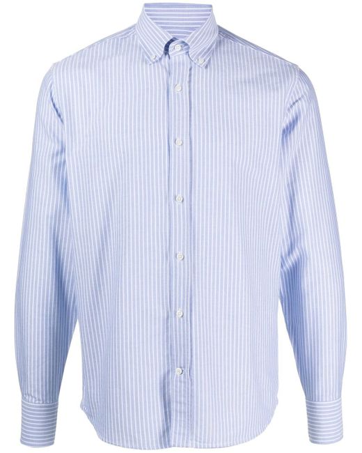 Deperlu stripe-print long-sleeved shirt