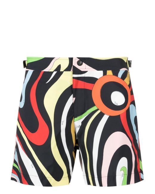Pucci Marmo-print swim shorts