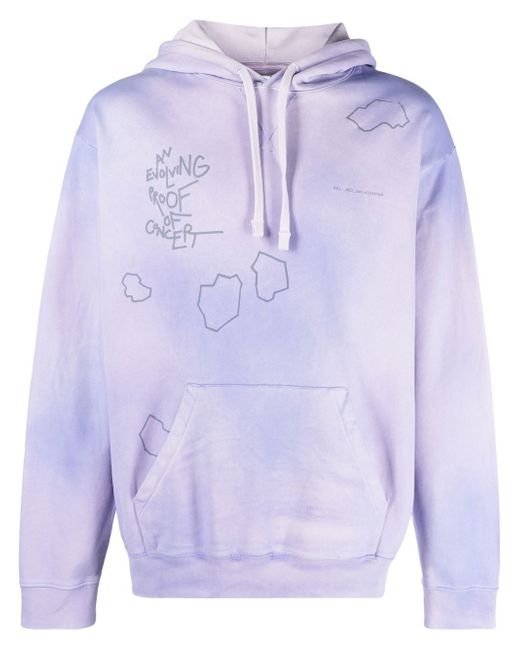 Objects IV Life graphic-print faded hoodie