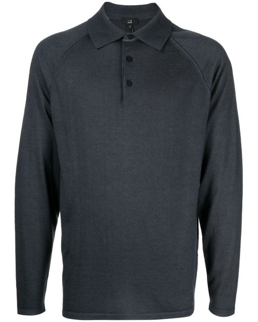 Dunhill long-sleeve cashmere polo shirt