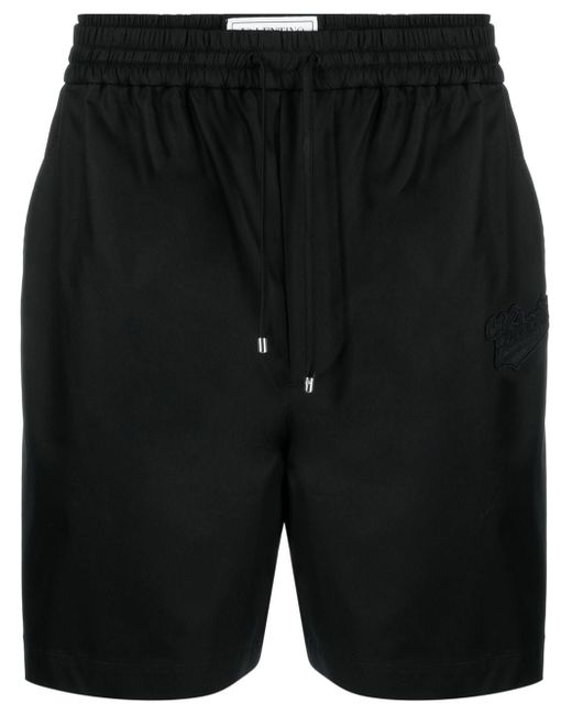 Valentino logo-patch cotton drawstring shorts