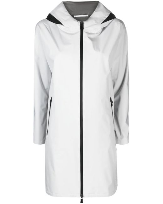 Herno hooded zip-fastening coat
