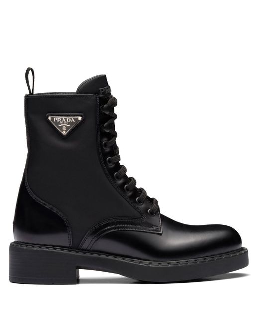 Prada Brushed-Leather ankle boots
