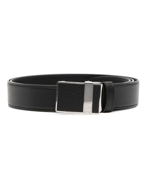 Dunhill Longtail buckled grained-leather belt