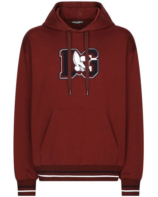 Dolce & Gabbana logo-patch cotton hoodie
