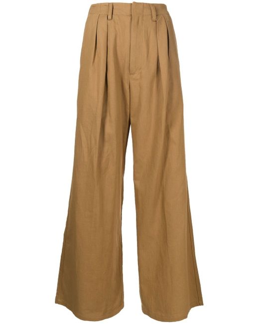 Izzue high-waisted wide-leg trousers