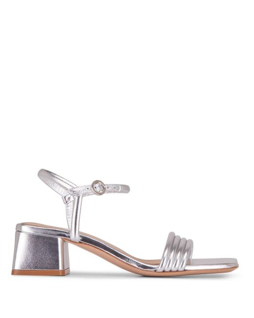 Gianvito Rossi metallic block-heel sandals