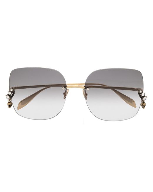 Alexander McQueen square tinted sunglasses