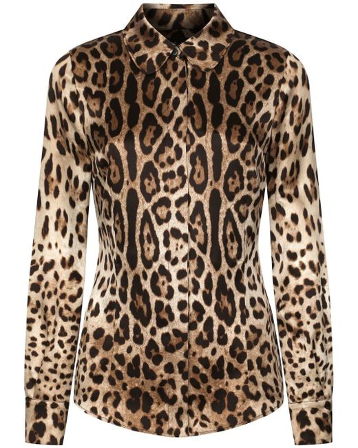 Dolce & Gabbana leopard-print silk shirt