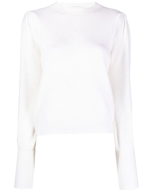 Allude puff-sleeved cashmere jumper