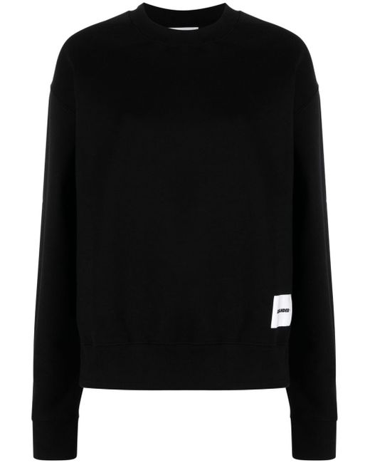 Jil Sander logo-patch cotton sweatshirt