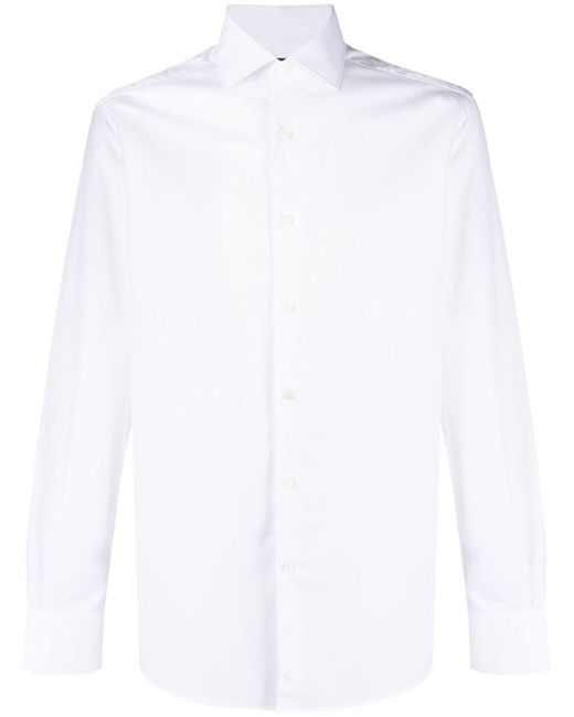 Z Zegna long-sleeved cotton shirt