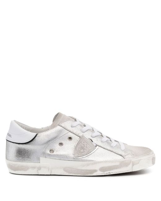 Philippe Model side-logo patch sneakers