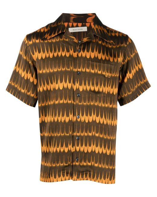 Wales Bonner geometric-print short-sleeve shirt