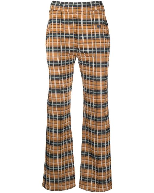 Wales Bonner check-pattern straight-leg trousers