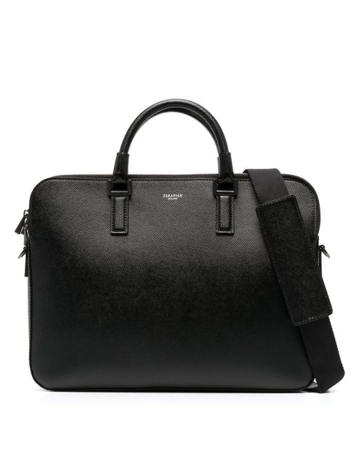 Serapian leather laptop bag