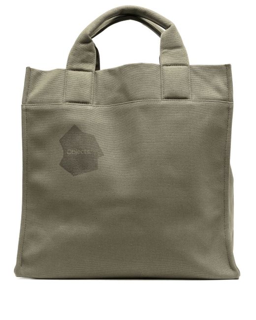 Objects IV Life logo-print canvas tote bag