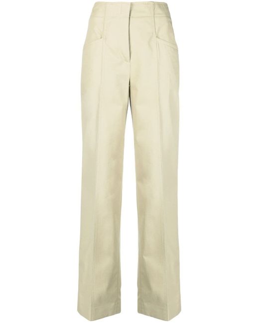 Calvin Klein high-waisted straight cotton trousers