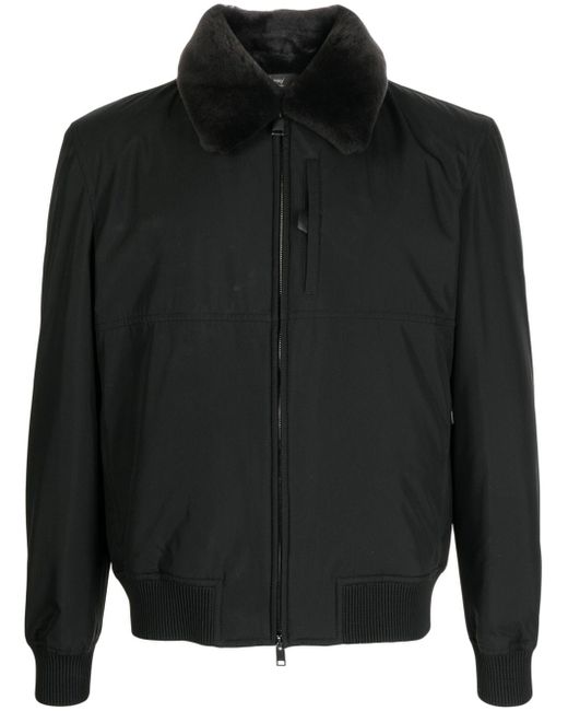 Brioni contrast-collar bomber jacket