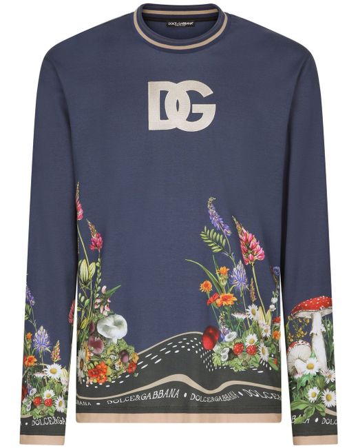 Dolce & Gabbana graphic-print long-sleeve T-shirt