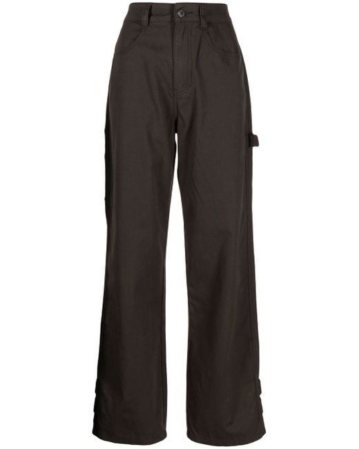 Izzue high-waisted wide-leg trousers