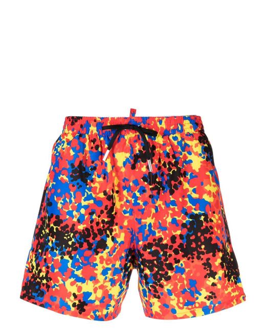 Dsquared2 camouflage print swim shorts