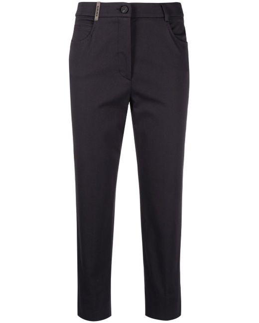 Peserico cropped slim-cut trousers