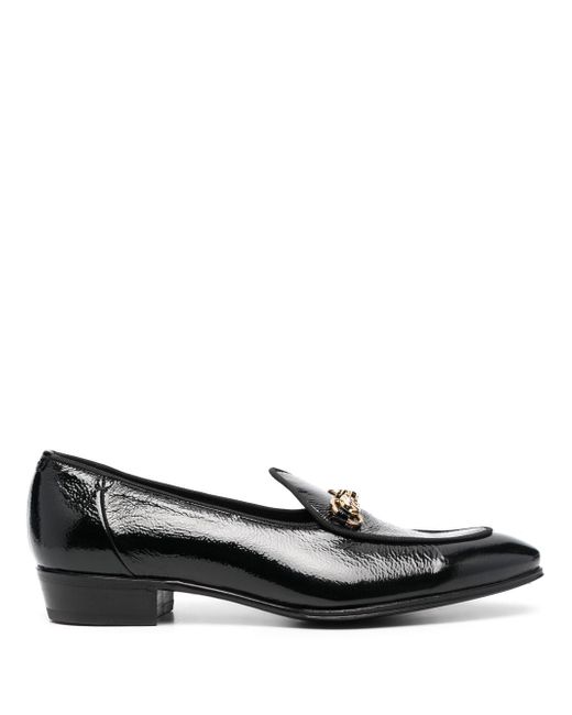 Lidfort chain-trim leather loafers