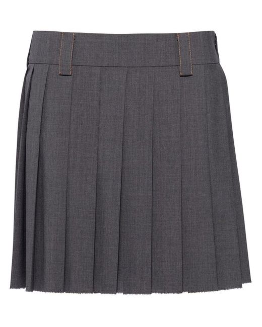 Miu Miu virgin-wool pleated skirt