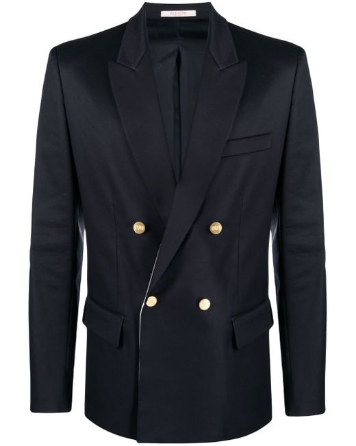 Valentino double-breasted cotton blazer