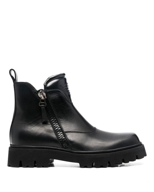 Emporio Armani leather ankle boots