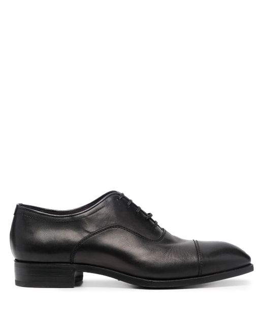 Lidfort leather almond-toe oxford shoes