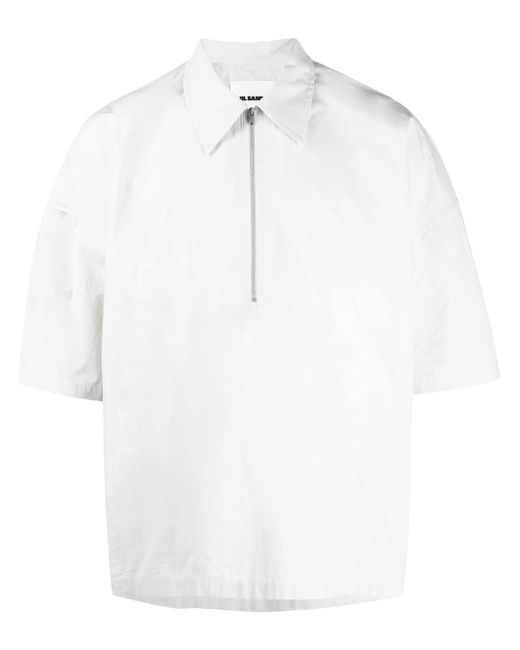 Jil Sander short-sleeve zip-fastening shirt