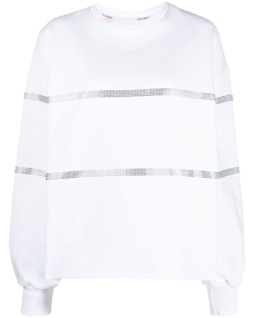 Gcds crystal-embellished cotton sweatshirt