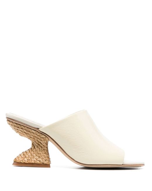 Paloma Barceló 85mm open-toe leather mules