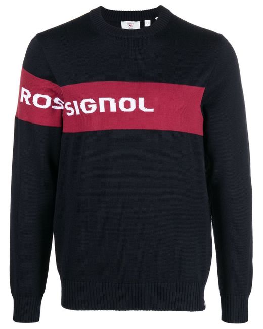Rossignol logo-stripe knit sweatshirt