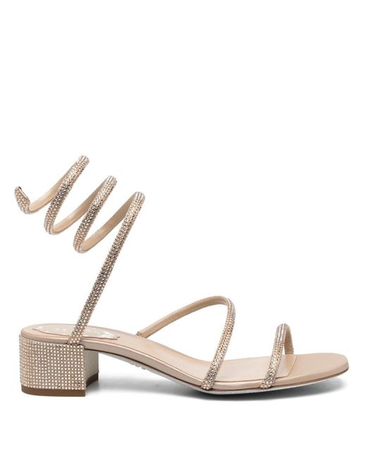 Rene Caovilla crystal-embellished heeled sandals