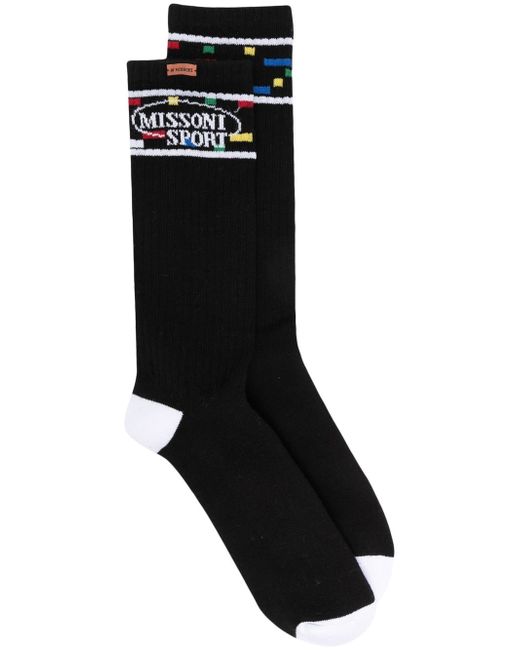 Missoni logo-knit socks