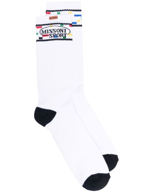 Missoni logo-knit socks
