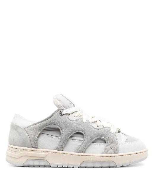 Paura oversized tongue low-top trainers